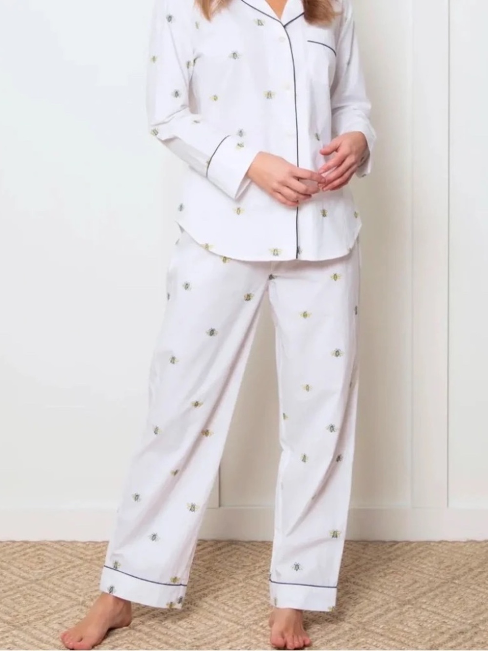 Printfresh Beekeeper Cloud Bee Pajamas Sleep Set White XL